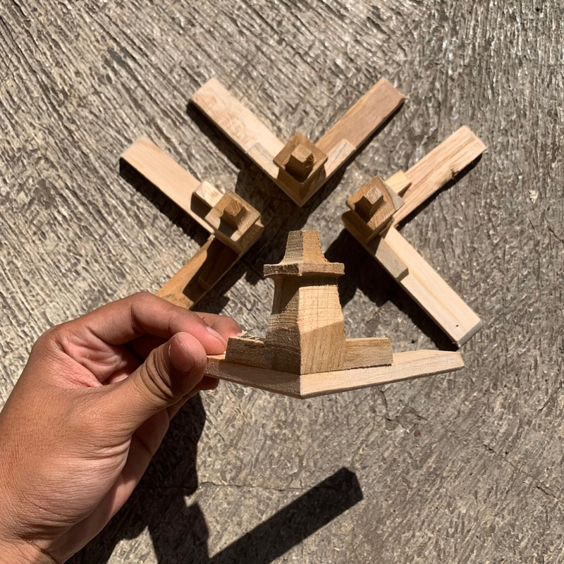 Kaki sangkar / Garengan / Kaki kambing kayu jati 4pcs (1set)