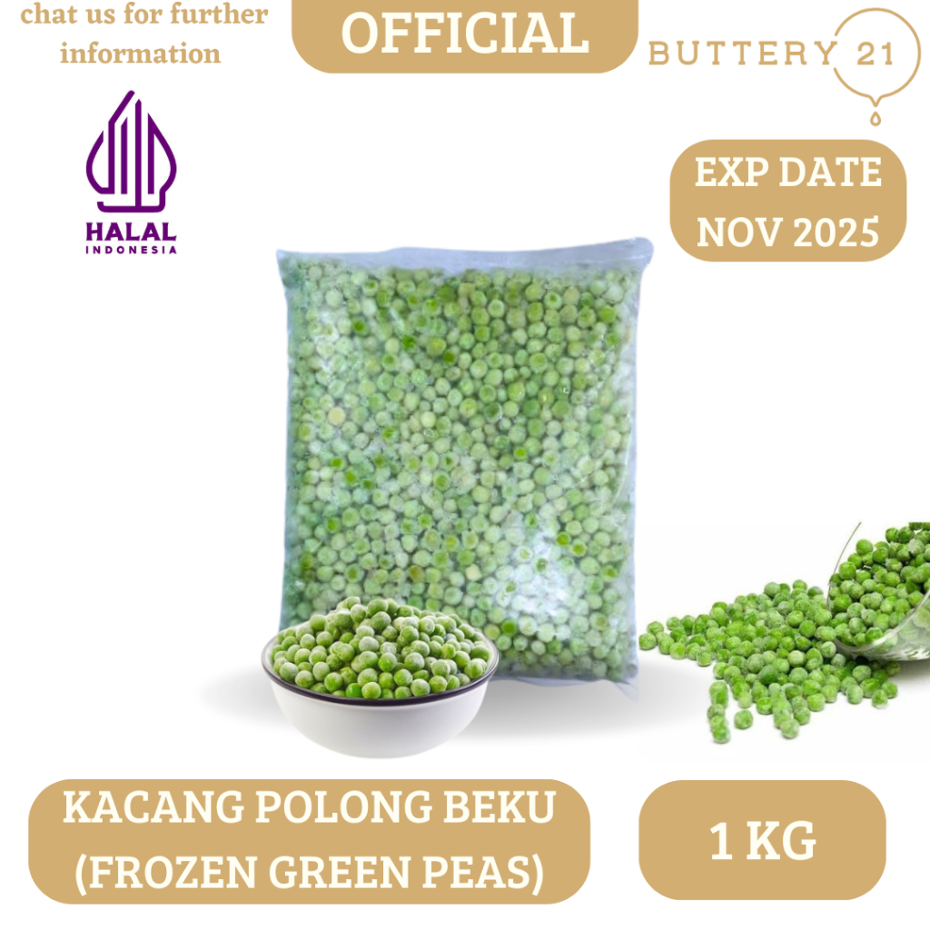 

KACANG POLONG BEKU 1 KG/FROZEN GREEN PEAS 1 KG
