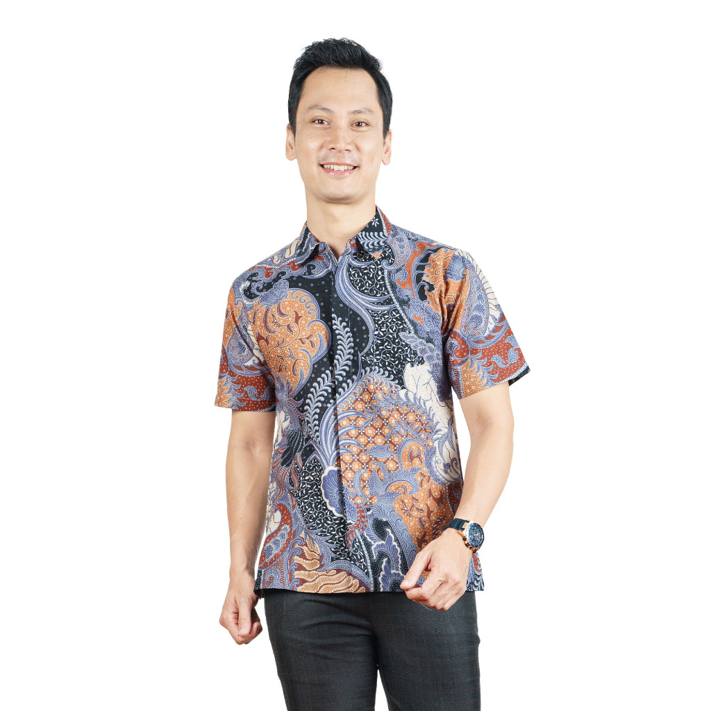 Kemeja Batik Pria - Bhatara Batik Azlan - Atasan Kemeja Batik Lengan Pendek