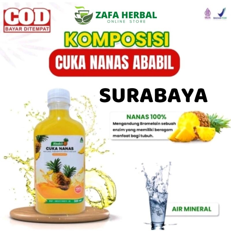 

❤️READY❤️ CUKA NANAS ABABIL - isi 300 ml Alami ORIGINAL Bisa Gojek