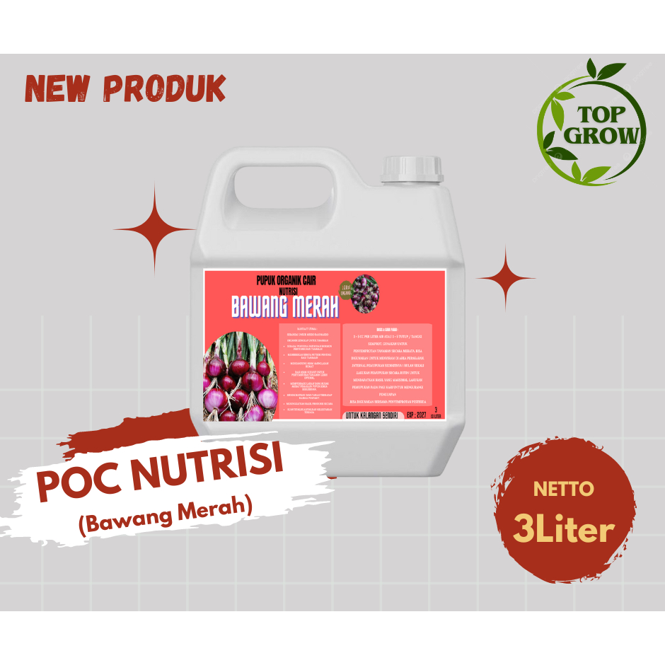 Pupuk Cair Pelebat BAWANG MERAH/ Pupuk Cair Booster BAWANG MERAH/ Pupuk Organik Cair Untuk BAWANG ME