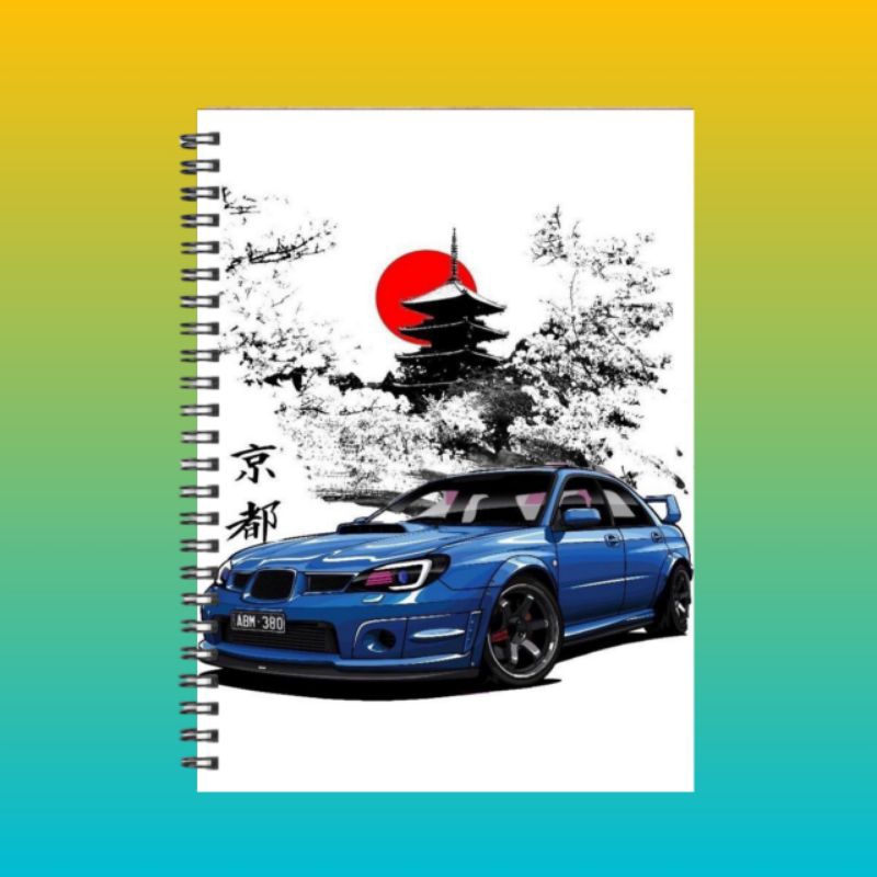 

Notebook buku tulis spiral edisi mobil drifting
