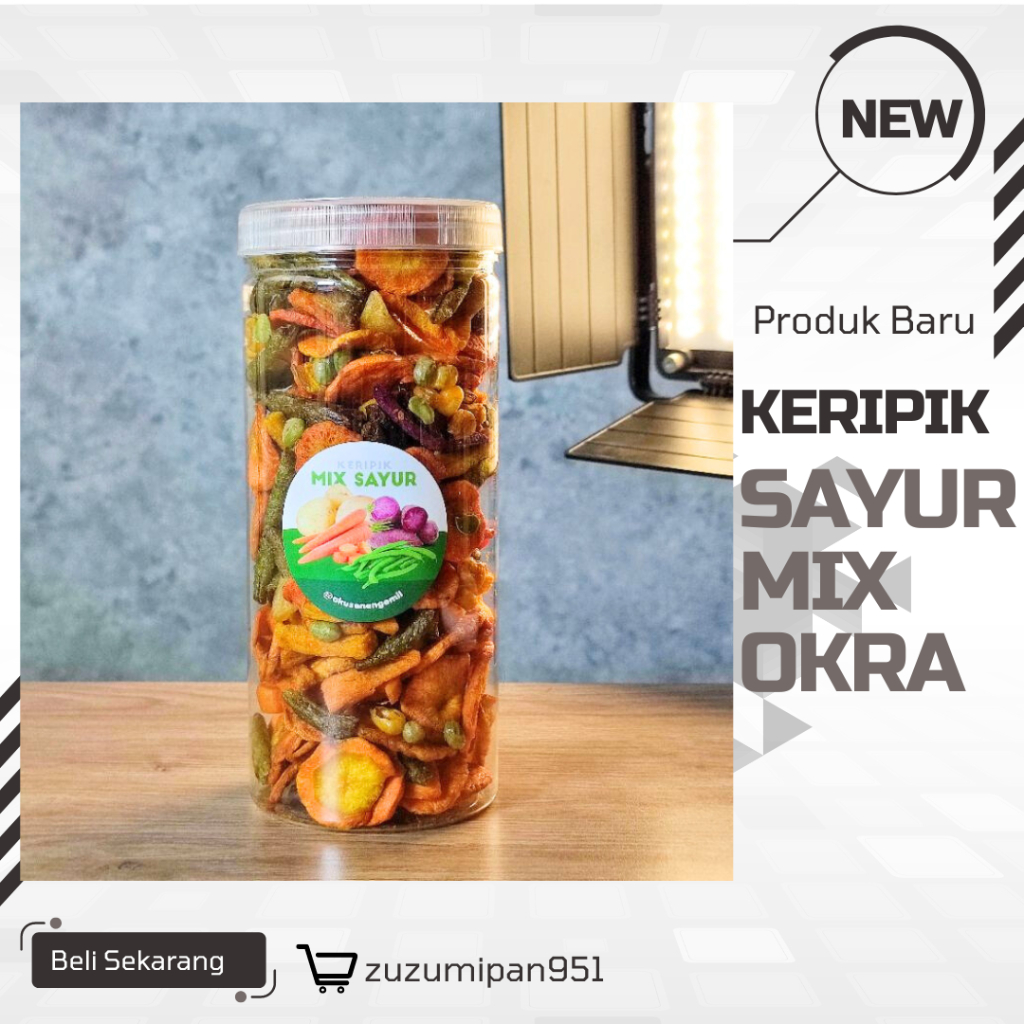 

Keripik Sayur Mix Okra Original Premium - Camilan Sehat untuk Setiap Saat