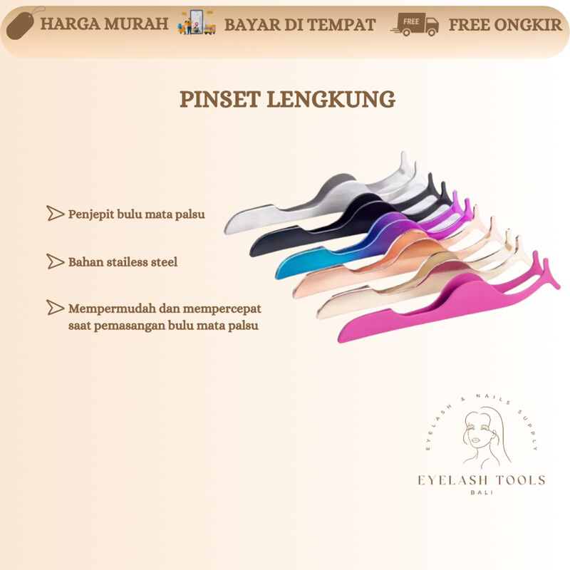 PINSET LENGKUNG PENJEPIT BULU MATA PALSU