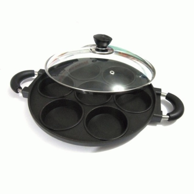 Cetakan Kue 7 Lubang Anti Lengket / Cetakan Martabak Mini / Cake Pan Teflon / Cetakan Bikang Kue