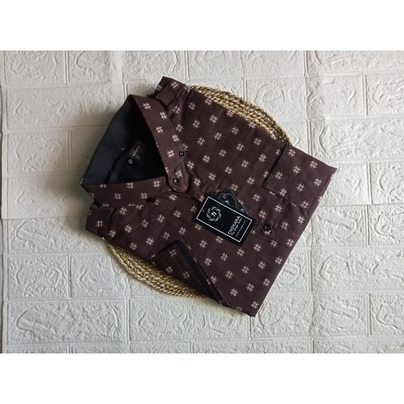 kemeja basic pria lengan pendek kemeja pria motif