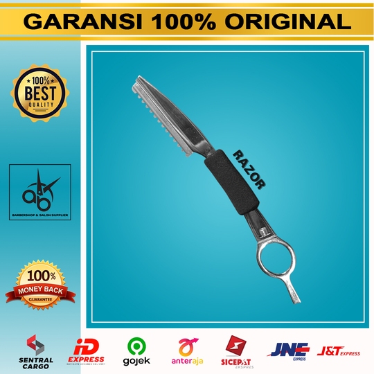Razor Tekstur Pisau Cukur Rambut Sasak Stainless Steel Safety Razor Barbershop