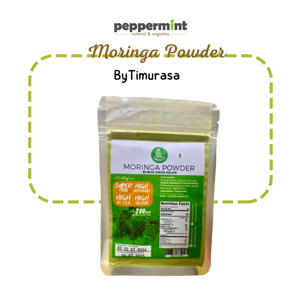 

TIMURASA Moringa Powder / Bubuk Daun Kelor (60 gram)
