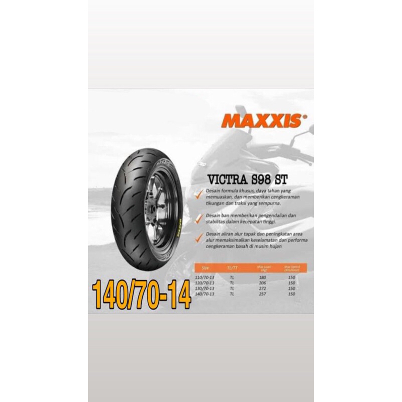 BAN LUAR AEROX MAXXIS RING 14 TUBELESS