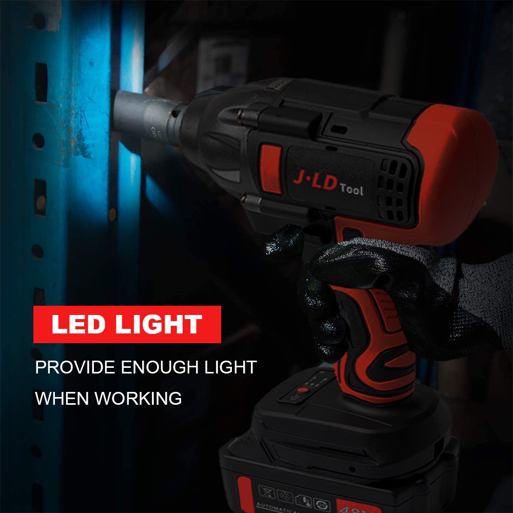 DMS JLD Mesin Bor Impact Baterai 88VF Fullset Impact Bor 2Baterai 350NM Impact Wrench Impact JLD Set