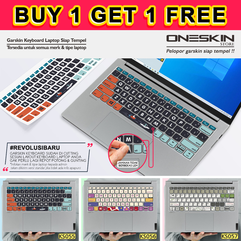 Garskin Stiker Sticker keyboard laptop Msi gambar custom katalog 55