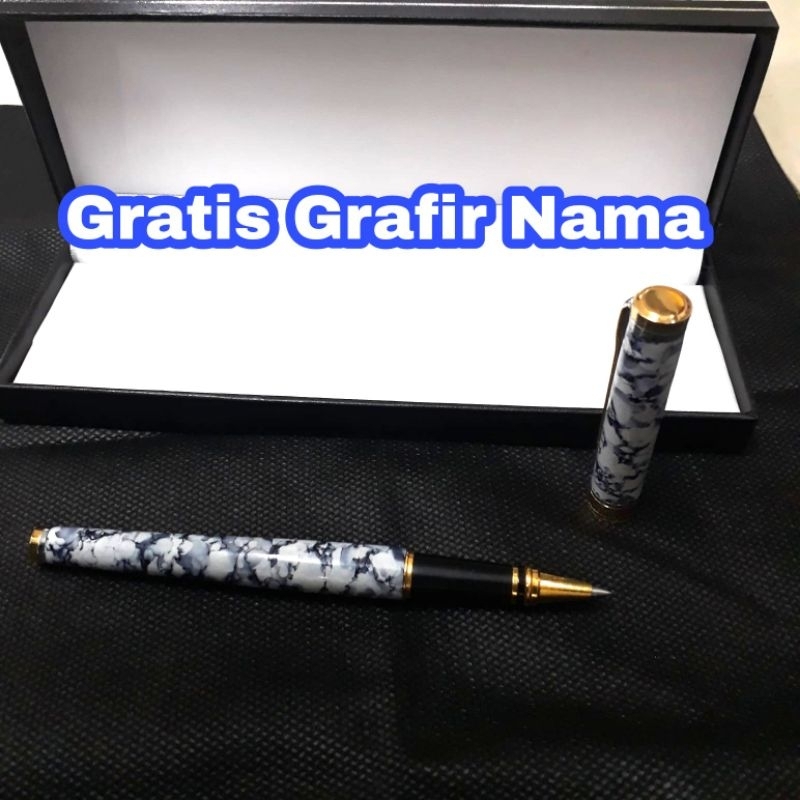 

pulpen rollerball mewah keramik original szleboi paris exclusive gratis grafir nama