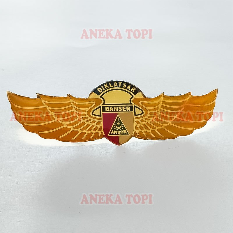 Pin Wing Diklatsar Banser Lencana Banser Warna Gold - Aneka Topi
