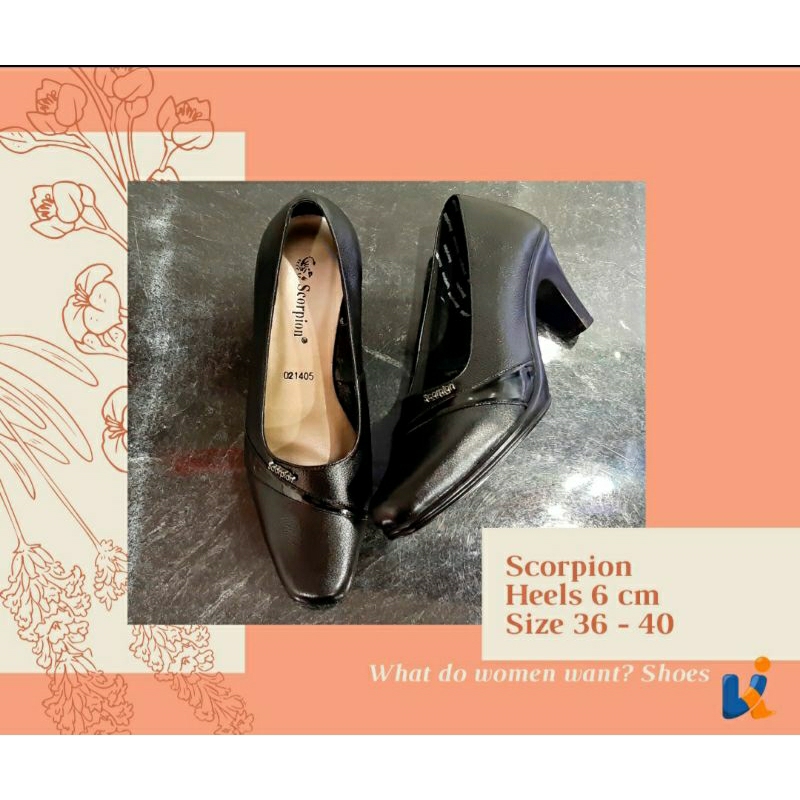 sepatu pantofel kulit wanita