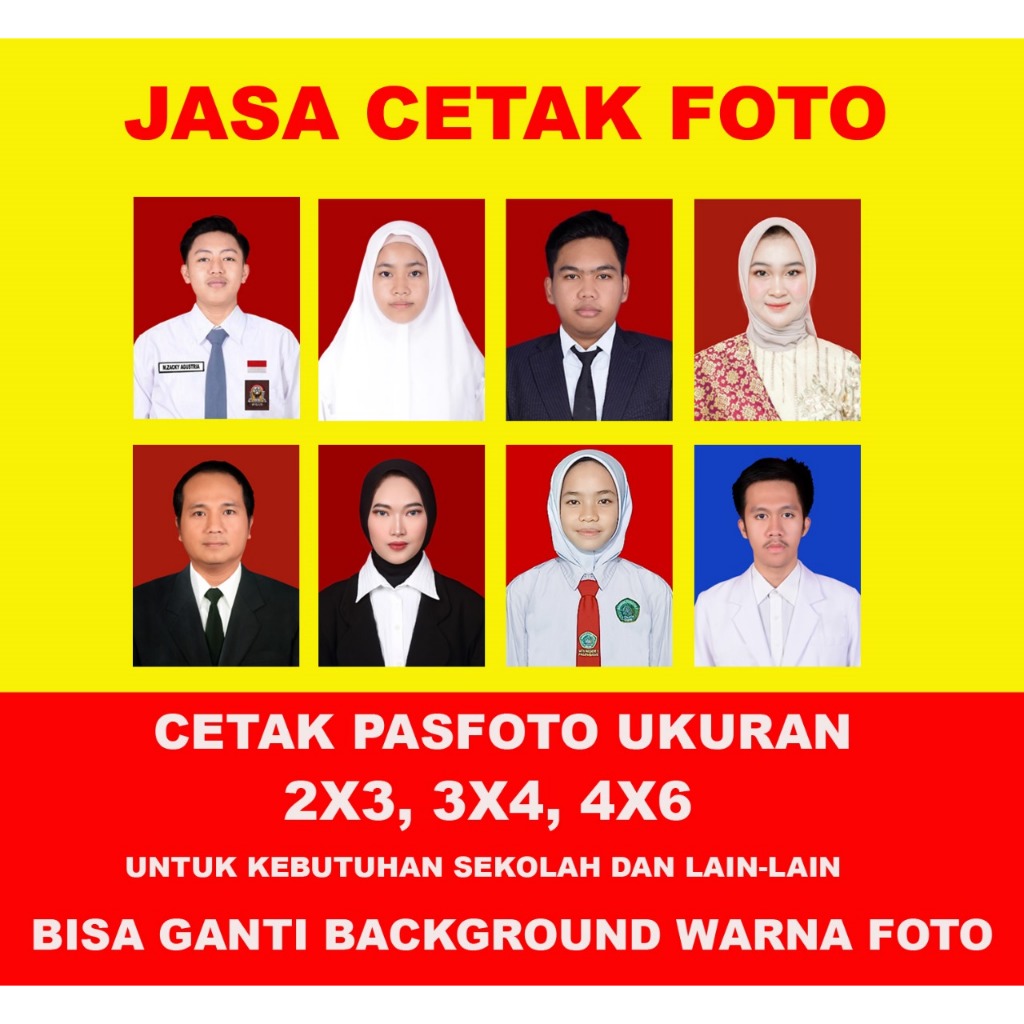 

CETAK PAS FOTO UKURAN 2X3, 3X4, 4X6
