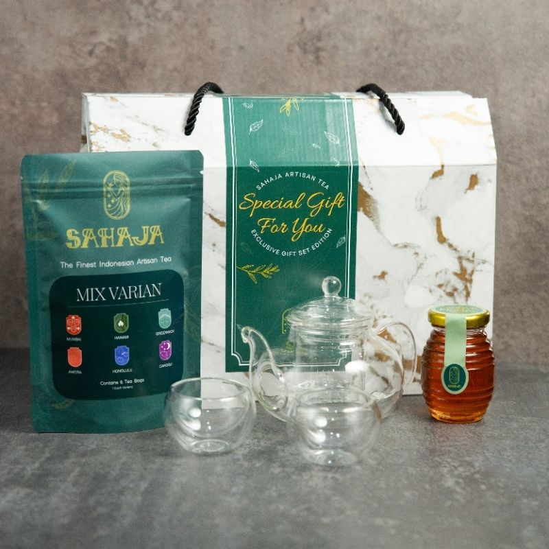 

EXCLUSIVE GIFT SET by Sahaja (TEA SET BENING)-Hadiah,Gift,Hampers