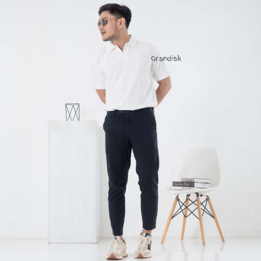 Polo Shirt Pria / Kaos Polo Knit Kerah / Baju Polo Berkerah Motif Pria Premium.