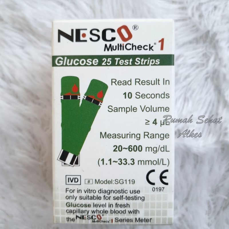 Strip Gula Darah Nesco Strip Gula Darah Nesco Stik Glukosa Nesco Stik Gula