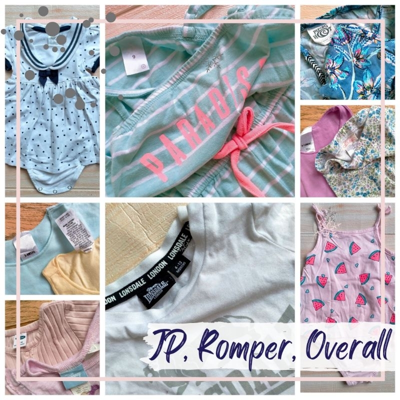 Preloved Sleepsuit, OL JP, overall jumpsuit bayi & anak remaja cewek cowok branded