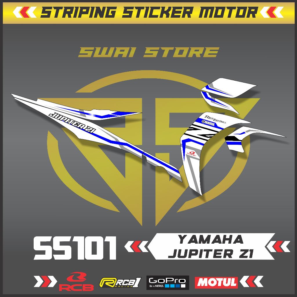 STICKER STIKER SETIKER YAMAHA JUPITER Z1 || STRIPING MOTOR JUPITER Z1 || KODE SS101