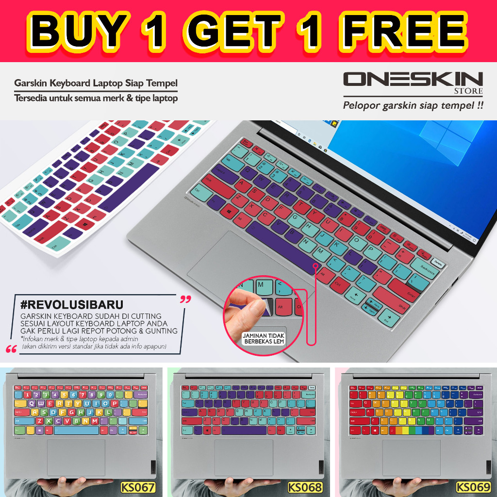 Garskin Stiker Sticker keyboard laptop Huawei gambar custom katalog 68
