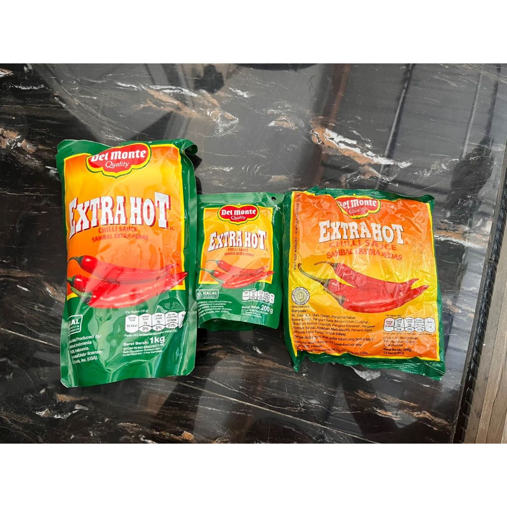 

Saos tomat extra hot delmonte 1 kg 200gr saset