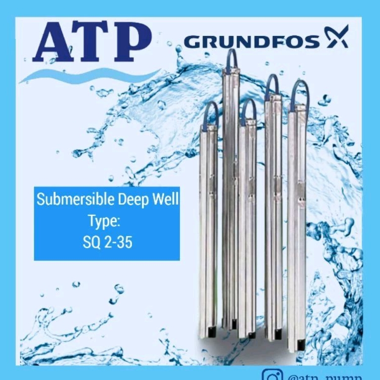 Grundfos Submersible Deep well Pompa Satelit Pompa Air Sumur Dalsm SQ 2-35