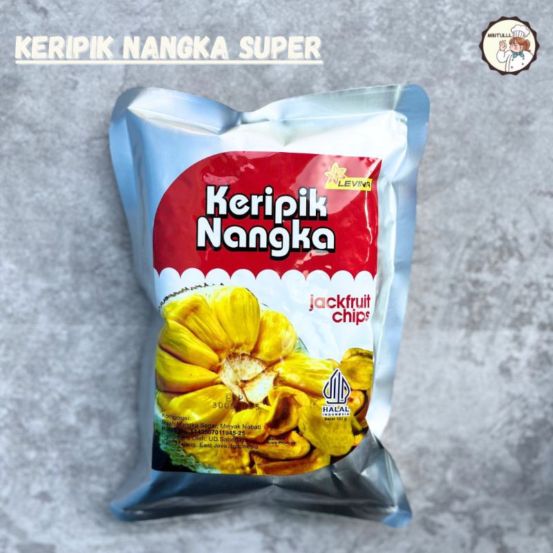 

KERIPIK BUAH NANGKA SUPER JACKFRUIT CHIPS LEVINA 100 GRAM SNACK ENAK MURAH OLEH OLEH BATU MALANG