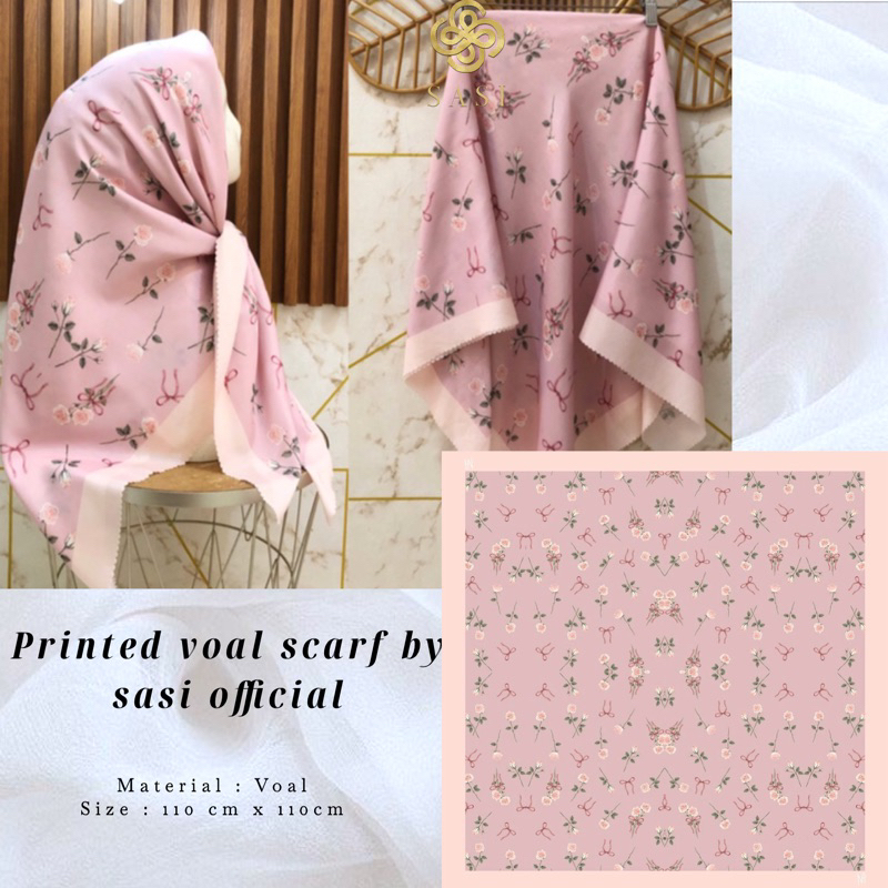 PINK SERIES COQUETTE SERIES [TERLARIS] VOAL MOTIF LASERCUT/ HIJAB VOAL MONOGRAM/ VOAL BUNGA/ BANIESC