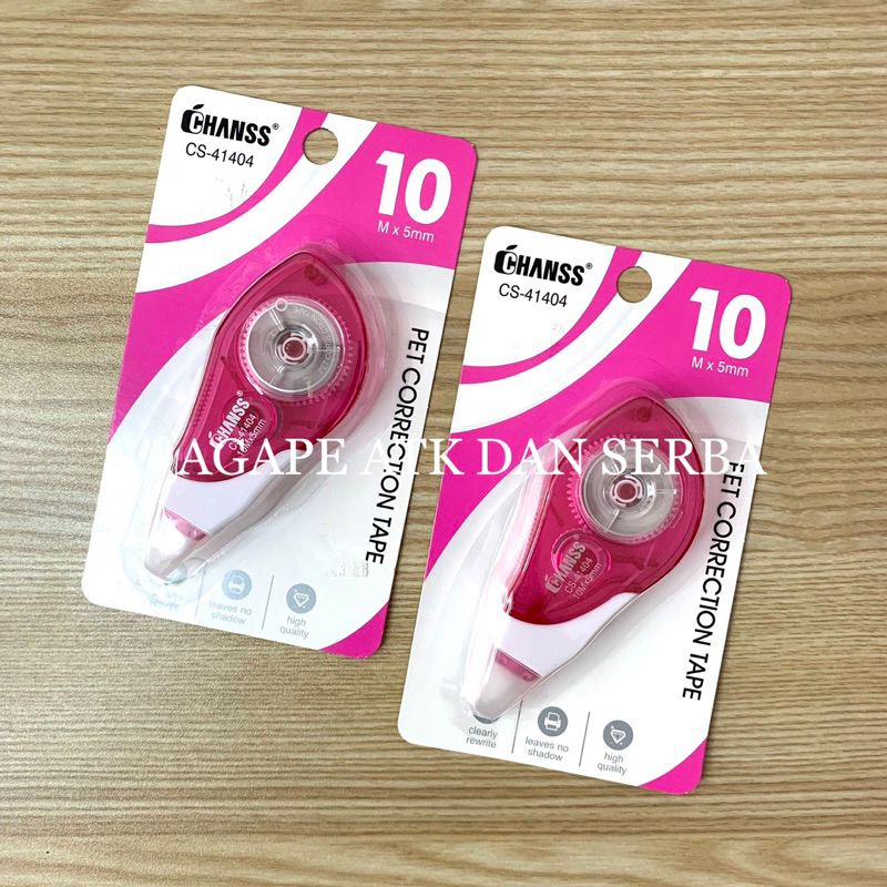 

CORRECTION TAPE / TIPE X MEREK CHANSS CS-41404 10M UKURAN 5mm