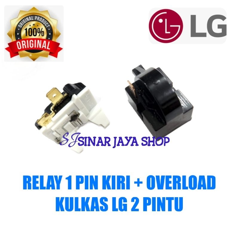 Relay Ptc 1 Pin Kiri Overload Kulkas LG 2 Pintu