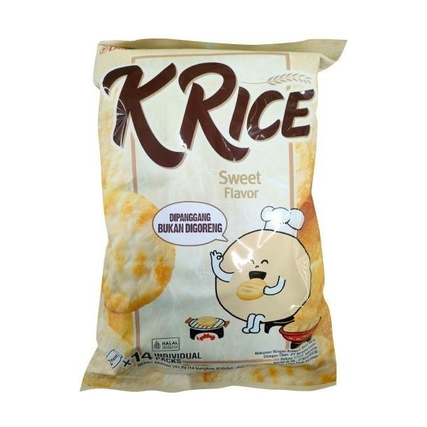 

DELFI ORION K'RICE CRACKERS 1 KARTON 10 PACK GROSIR SWEET / SEAWEED / CHEESE POTATO
