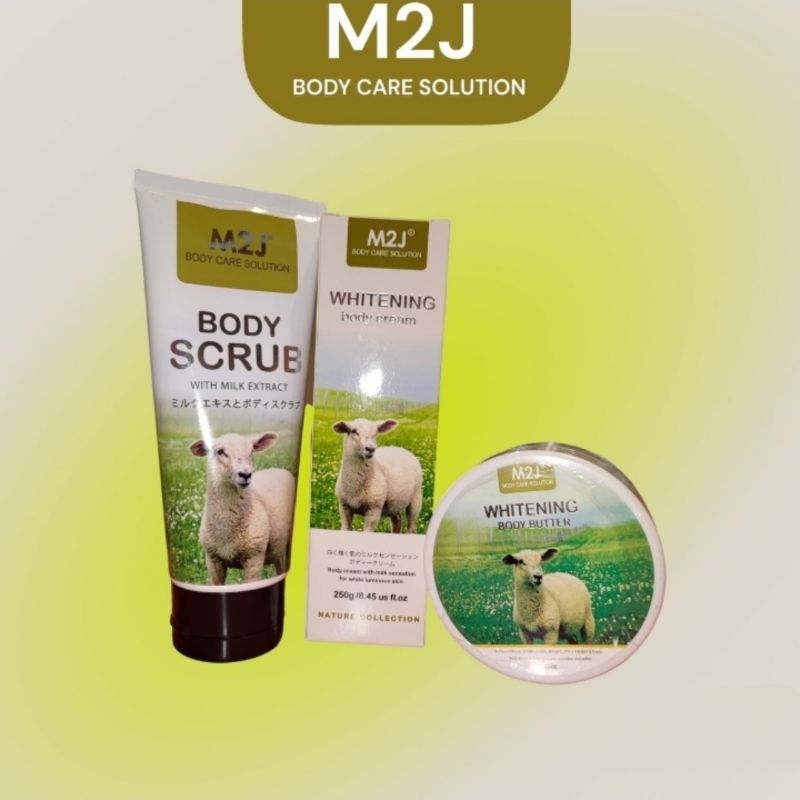 M2J WHITE BODY CREAM | BODY SCRUB | BODY BUTTER - BODY LOTION PENCERAH BADAN