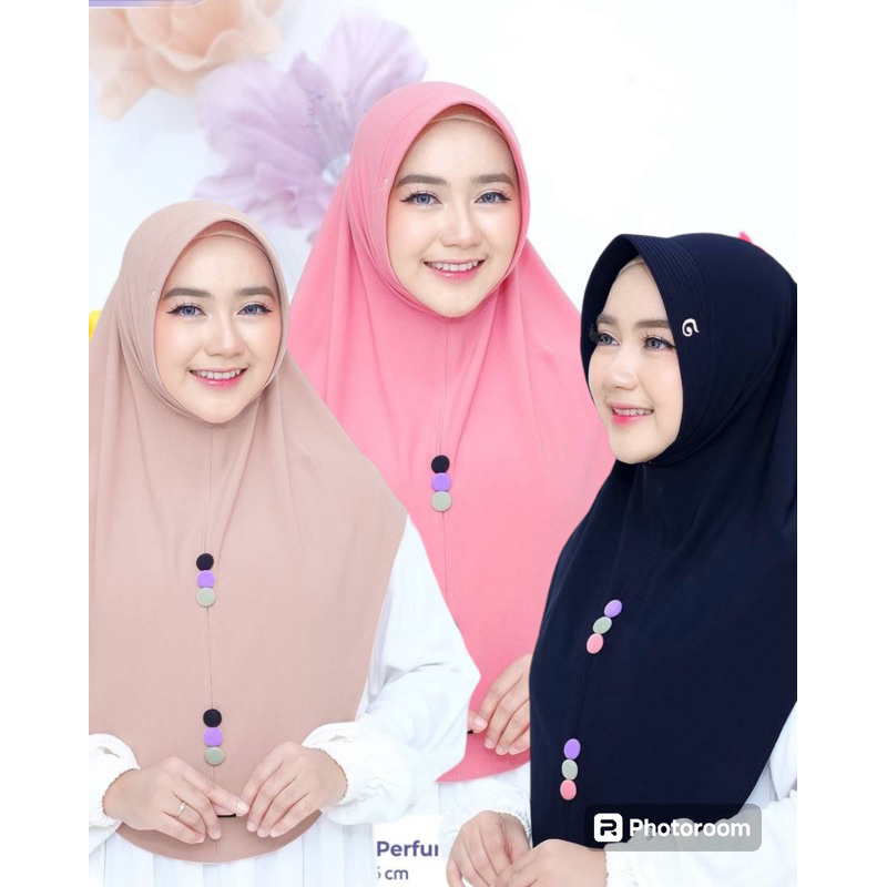 MAILA BERGO DAFFI HIJAB Polos Hijab Daily Pad Antem Kerudung Instant Jilbab Daffi Happy Series Origi