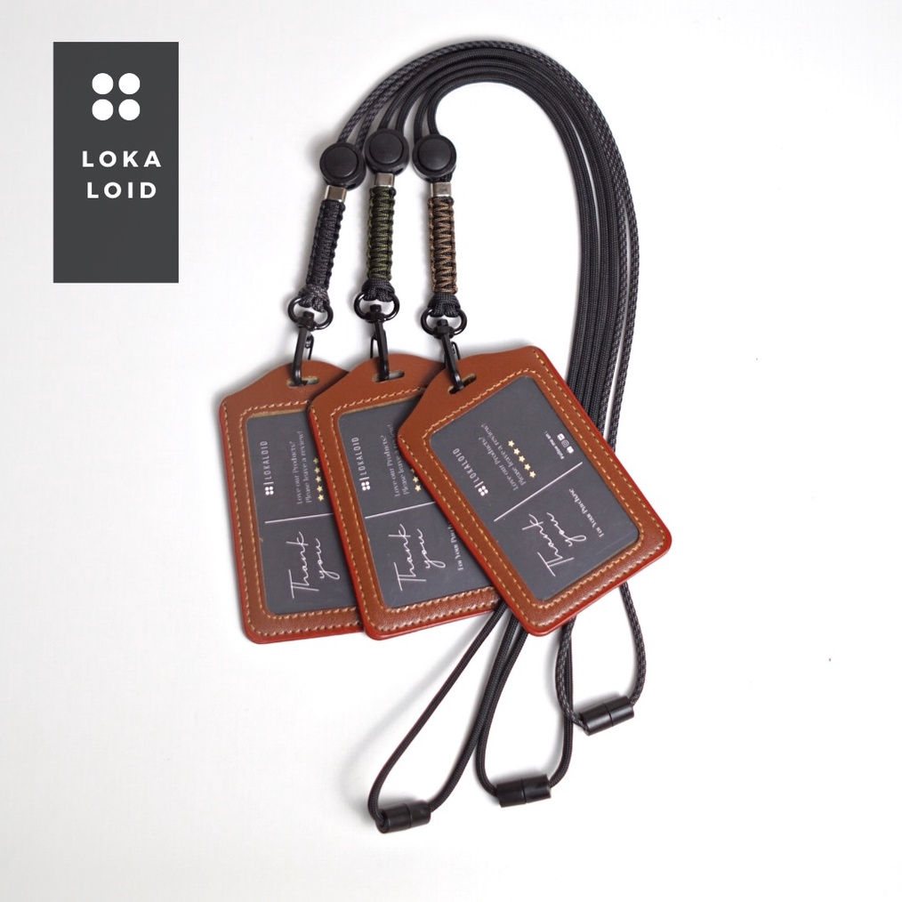 

Tali lanyard Gantungan Id Card Holder Kulit by Lokaloid KODE O8U3