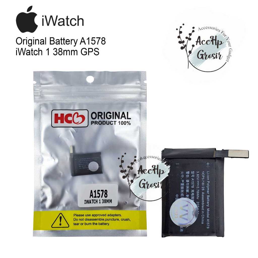 Batre Baterai IWATCH 1 38MM GPS Original Bateryy A1578 Batu Batrei IWATCH 1 38MM GPS Original