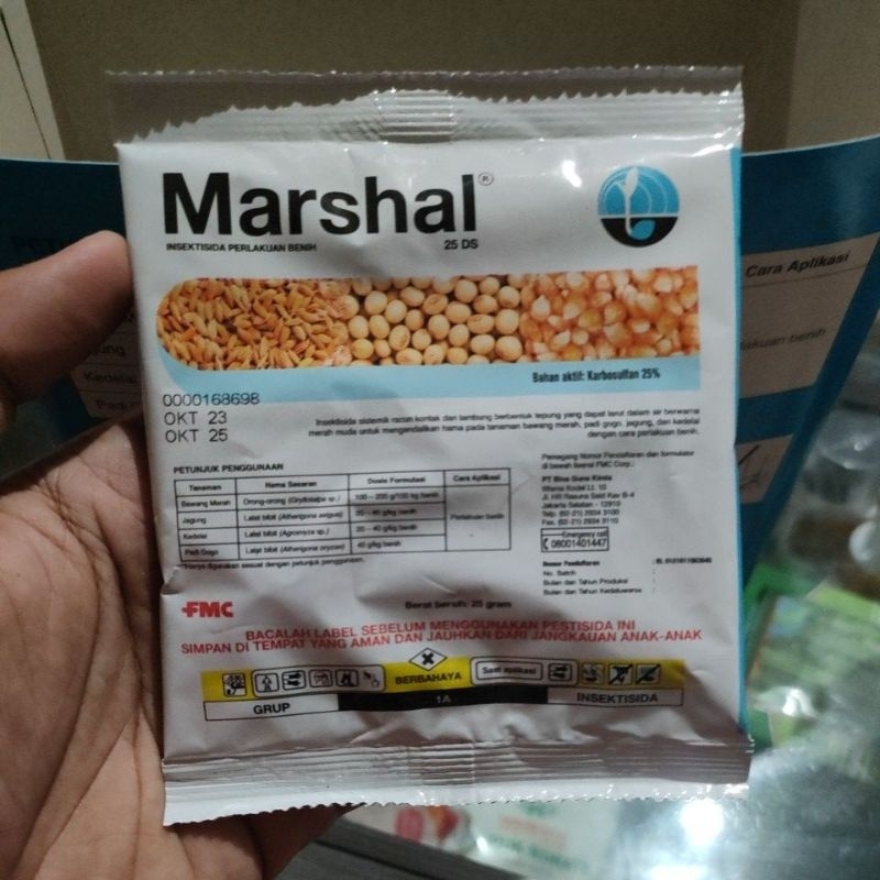 Insektisida Marshal 25DS kemasan 25 gr mengendalikan hama pengganggu tanaman