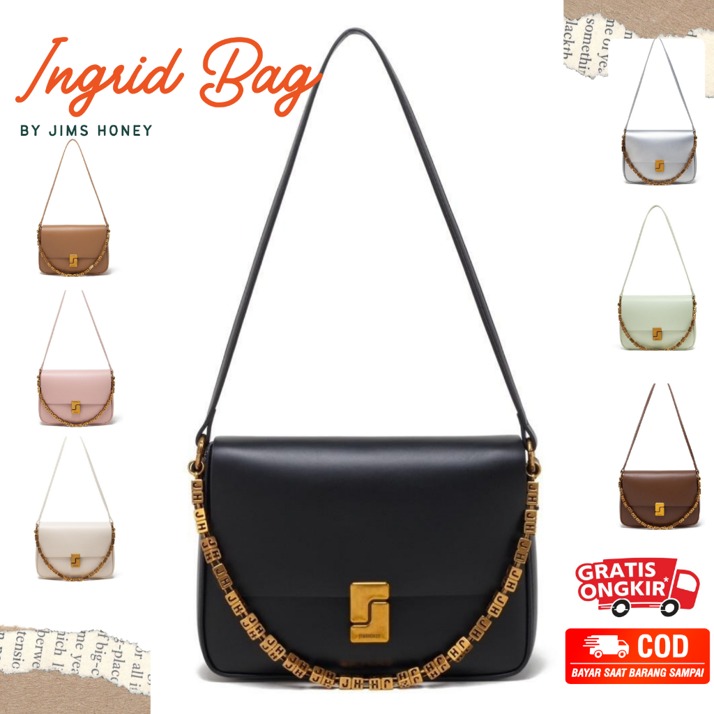 Jims Honey Ingrid Tas Selempang Bahu Wanita Elegan Besar Simpel Kasual Kerja