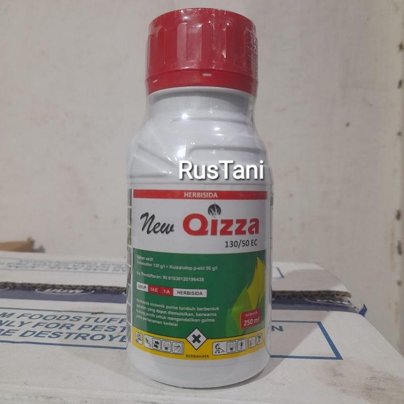 Herbisida sistemik tanaman kacang² an NEW QIZZA 130/50EC 250ml bahan aktif : Fomesafen 130g/l +  kui