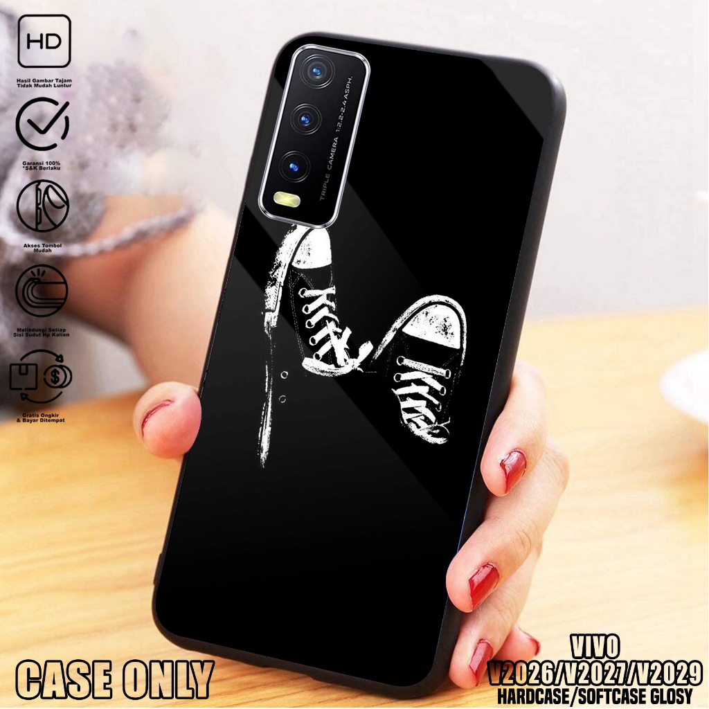 Case VIVO VIVO V2026 / V2027 / V2029 - Casing VIVO V2026 / V2027 / V2029 [ HITAM ] Silikon VIVO V202