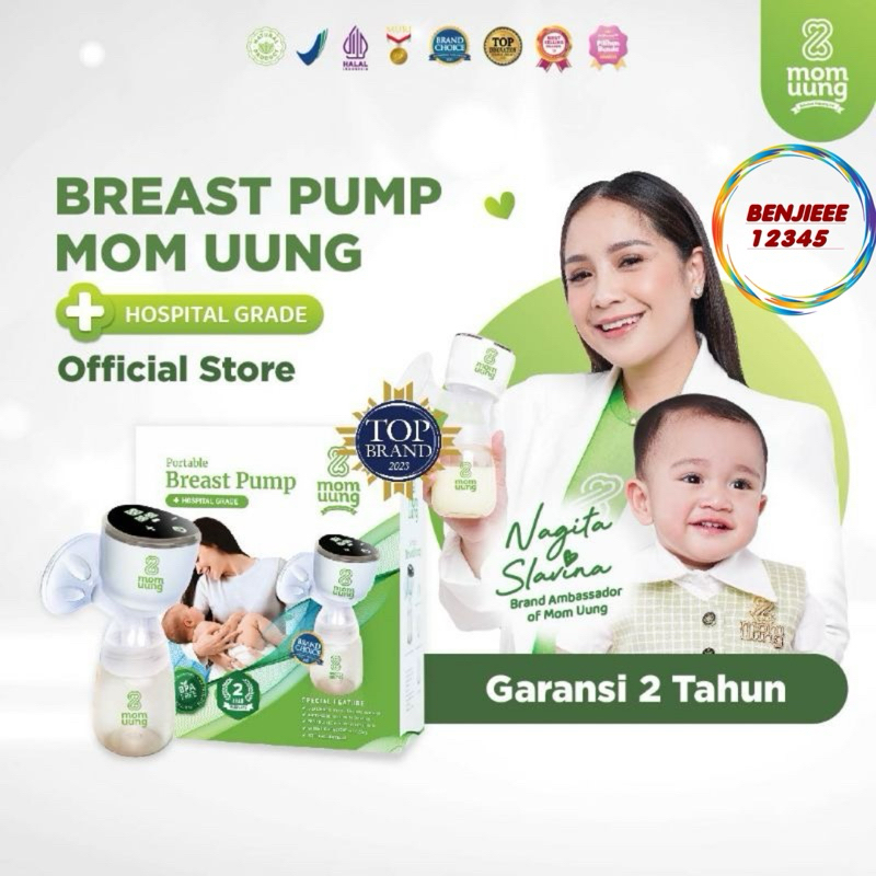 MOM UUNG BREASTPUMP Pompa ASI Portable dual mode mode pijat hisap Mom Uung Momuung mom uung breast p