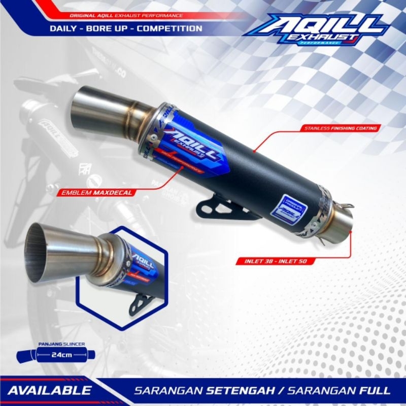 Silincer Only Type Samlong Aqill Exhaust Inlet 38 Inlet 45 Inlet 50