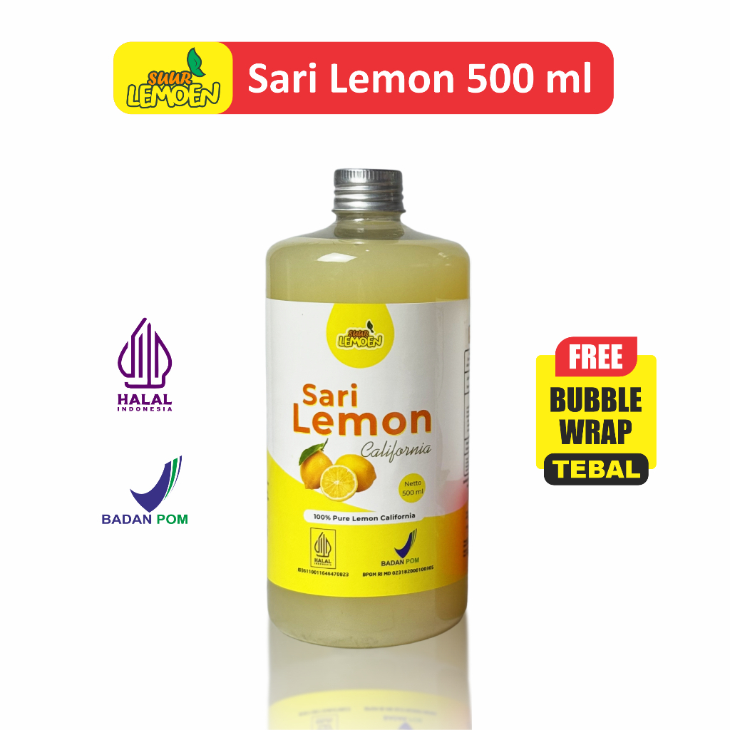 

BPOM Suur Lemoen - SARI LEMON 500ml - Air Lemon Organic Untuk Diet dan Detox - Halal MUI