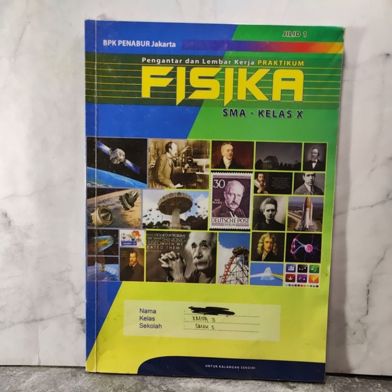 Buku Fisika kelas 10, X, SMA, BPK Penabur Jakarta, Jilid 1