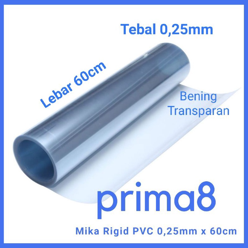 

NEW PROMO Plastik Mika Kaku Rigid Rigit PVC Bening Tebal 25mm Lebar 6cm Mika Hantaran Kotak Seserahan Sourvenir MIKA METERAN
