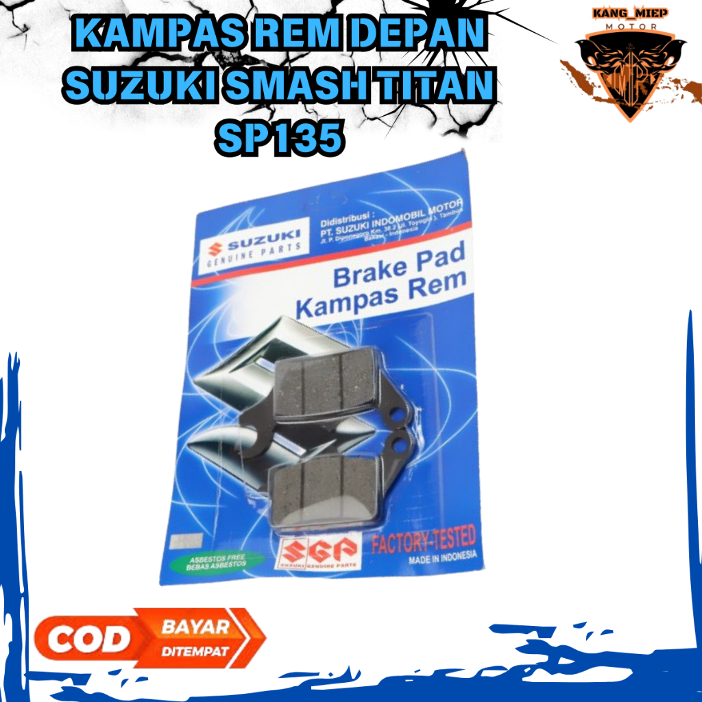 Kampas Rem Depan Suzuki Smash Titan / Kampas Rem Cakram Sepeda Motor Suzuki Smash Titan FW 110