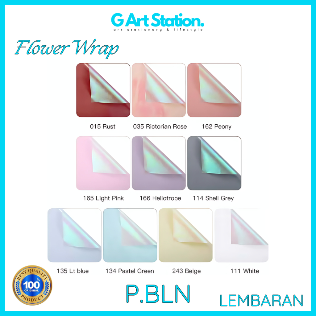 

[ ECERAN ] Kertas Flower Wrapping Glitter Flower Wrap Paper Cellophane / Kertas Buket Bunga - PBLN