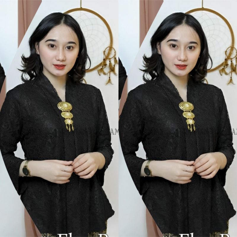 atasan kebaya wanita brukat floy modern atasan baju kebaya brokat polos busui kutu baru wisuda karti