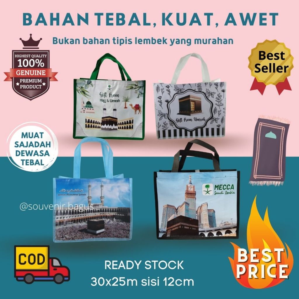

Tas Parcel Lebaran Idul Fitri souvenir Umroh Haji Oleh Oleh Umroh hajj hari guru Muat Sajadah Besar