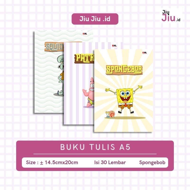 

JiuJiu.id | Buku Tulis A5 Karakter - isi 30 Lembar - 1 Pak / 6 Buku